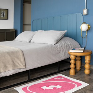 Uno Pink Rug Pink Uno Reverse Rug, Trendy Area Rugs, Pastel Gaming Accent Rug ...