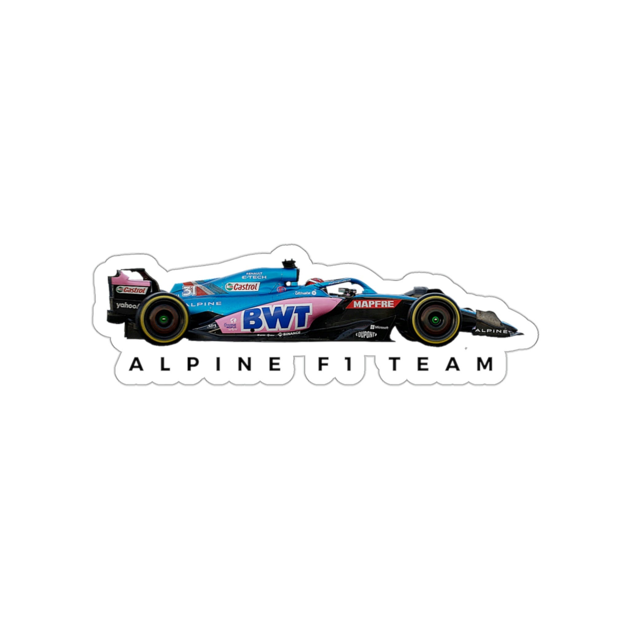 Alpine Formula 1 Sticker, Alpine F1 Team Stickers for Fans of Pierre ...