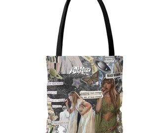 Taylor Swift Version Tote Bag Eras Inspired Music Fan Swiftie Concert Merch Tote Bag (AOP)