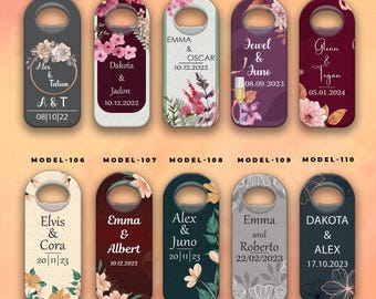 100pcs Personalized Magnet Bottle Opener Wedding Favor, Custom Engraved Bottle Opener Wedding Souvenir, Magnet Bottle Opener in Bulk Wedding