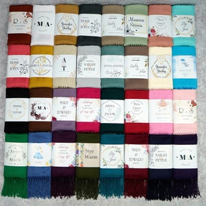 50Pashmina Shawl Gift Scarf for Wedding Bridesmaid Shawl Bulk Wrap Mothers Day Gift Bridal Shower Favor Wedding Favors for Guest in Bulk CA