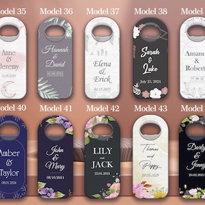 50 pcs Personalized Magnet Bottle Opener Wedding Favor, Custom Engraved Bottle Opener, Wedding Souvenir, Magnet Bottle Opener Bulk, Wedding