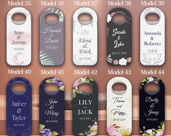 50 pcs Personalized Magnet Bottle Opener Wedding Favor, Custom Engraved Bottle Opener, Wedding Souvenir, Magnet Bottle Opener Bulk, Wedding