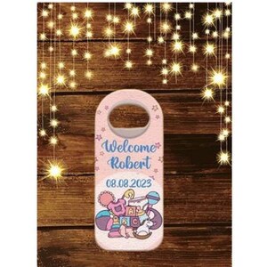 Personalized Baby Shower Magnet Favors, Custom Baby Shower Gifts, Baby Shower Souvenir Magnet, Bottle Opener Baby Shower Favor Girl and Boys
