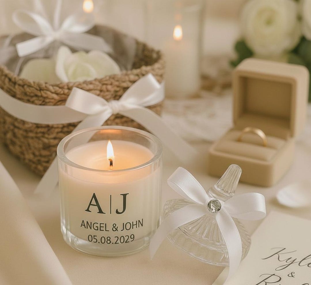 Wedding Favor Custom Candles, Bridal Shower Party Favors, Bulk Candle ...