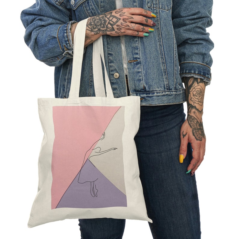 Ballerina Design Tote Bag Artistic tote bag Ballet dancer bag image 4