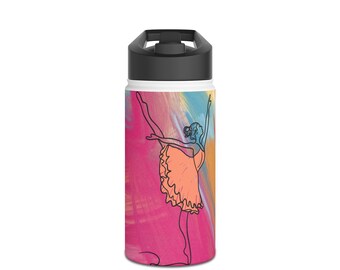 Stainless Steel Ballerina Water Bottle Back To School Gift For Girls Unique Design Gift Dance Lover