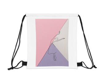 Ballerina Drawstring Bag Outdoor bag Artistic Dancer design