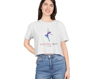Copy of Dance Studio Logo Women's Crop Tee, Dance Logo Shirt, Dance Studio Apparel, Dance Class Outfit, Dance Teacher Gift