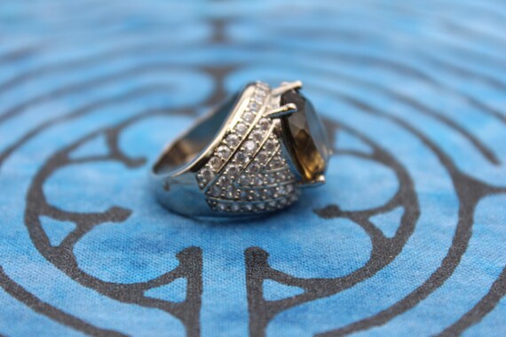 Large smoky quartz statement ring. - image 5