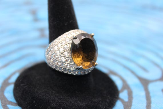 Large smoky quartz statement ring. - image 1