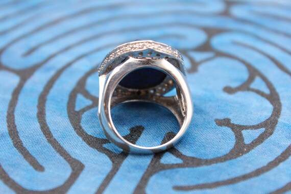 Faceted lapis dinner ring - image 4