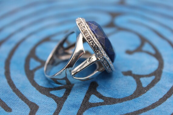 Faceted lapis dinner ring - image 3