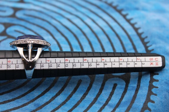 Faceted lapis dinner ring - image 2