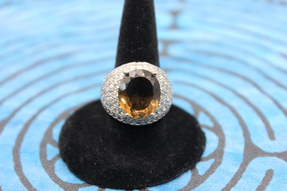 Large smoky quartz statement ring. - image 2