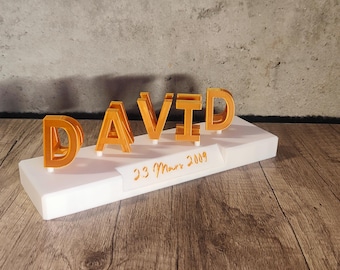 Ambigram luxury version, personalized two-word optical illusion