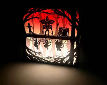 Battery operated light box with tilt sensor