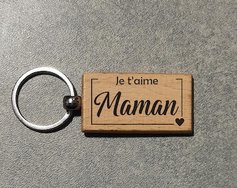 Customizable wooden key ring - laser engraving