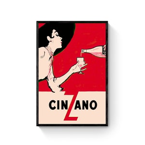 Italienisches Wermut, Vintage Alkoholisches Plakat, Werbeplakat, DIGITALER DOWNLOAD DRUCKBAR, digital remastered für großen Druck 33x47in