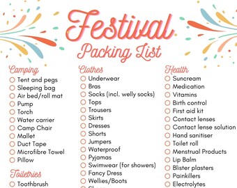 Ultimate Festival Packing List