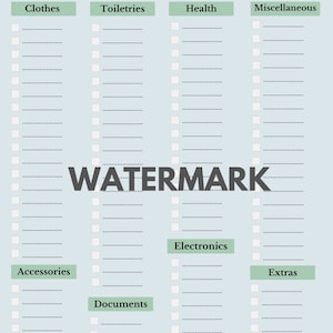 Ultimate Travel Packing List - Printable - Etsy