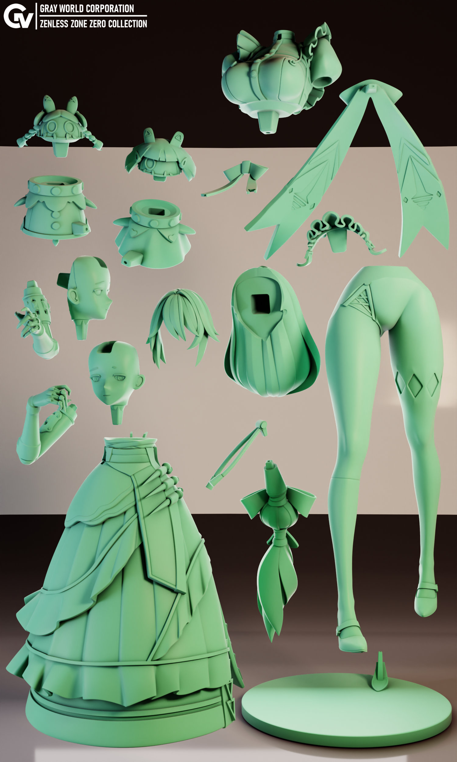Alexandrina “rina” Sebastiane Zenless Zone Zero Not Painted - Etsy