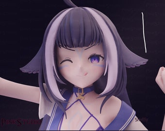 Shylily Vtuber 3d Print Not Painted - Etsy