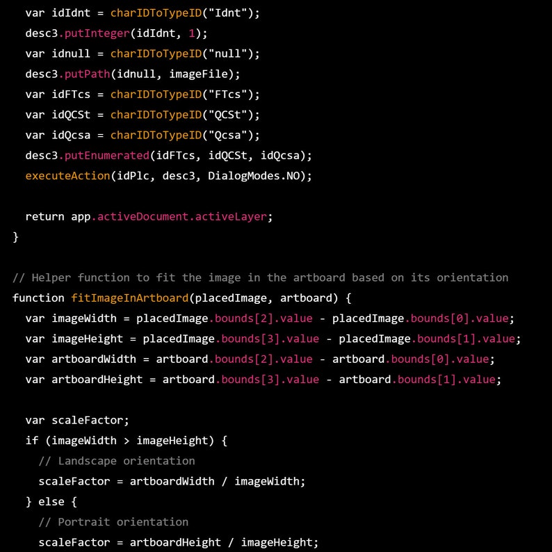 Wall Art Size Guide Script Template to Automatically Resize