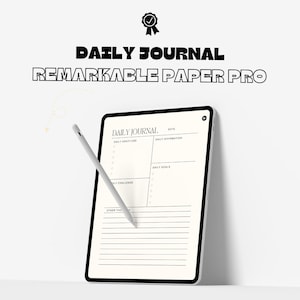 Digital Daily Journal for ReMarkable Paper Pro (2025-2026) | Hyperlinked PDF | Guided Journal & Reflection Planner