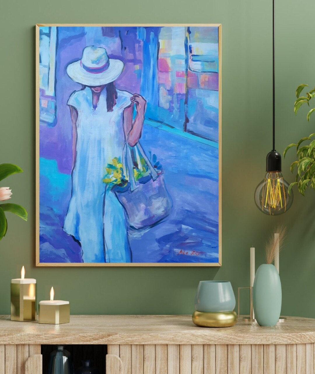 Handmade Flowers Paintings Joyful Art Colorful Handmade Painting Women