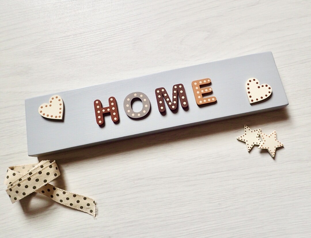 Rustic Wooden Freestanding Home Sign Handmade Home Decor Etsy