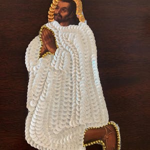 Saint Juan Diego Sequin Patch, Religious Sequins Patch, Applique, Sew On, Catholic, Glue On, Lentejuela