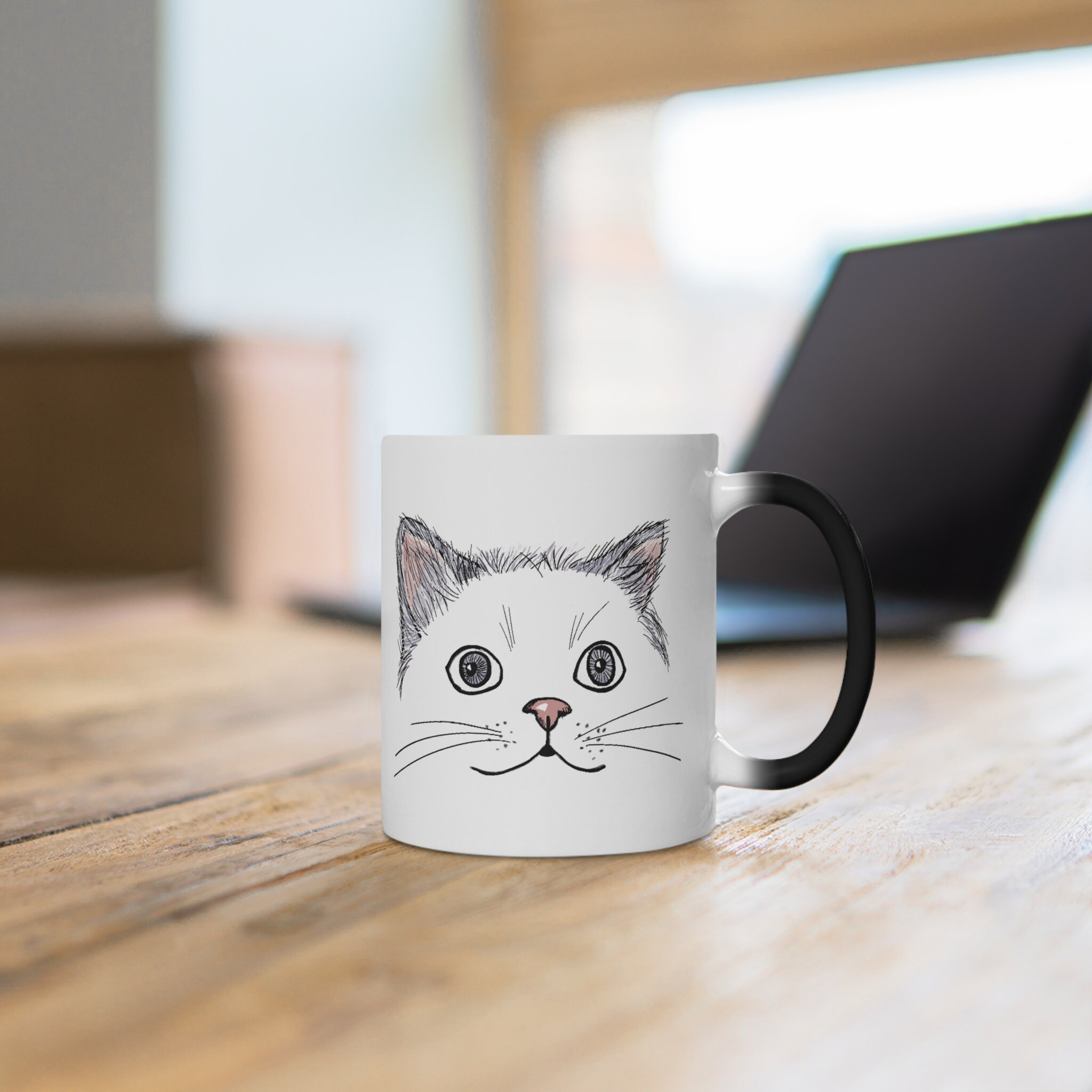 Set regalo tazza mug gatto nero, crema mani e asciugamani magico