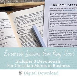 King Saul Bible Printable PDF, Christian Leadership Devotional for Moms in Business, Lessons on Faith and Obedience