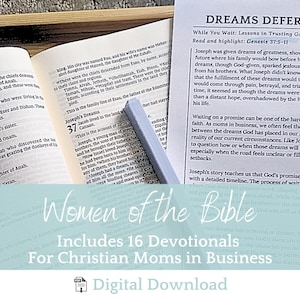 Christian Mom Devotional Printable, Women of the Bible for Mompreneurs (PDF Download)