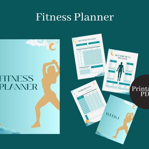 Digital Fitness Planner and Tracker | Gym Workout Tracker | Fitness Goal Planner | Weight Loss Journal | Wellness Planner for Fitness