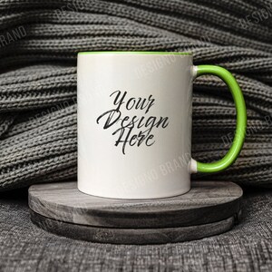 11 oz Mug Mockup, Two Tone Mug Mockup, Holiday Mug Mockup, Fall Mug Mockup, Christmas Mug Mockup, Blank Mug Mockup, Mug Mock Up, GREEN