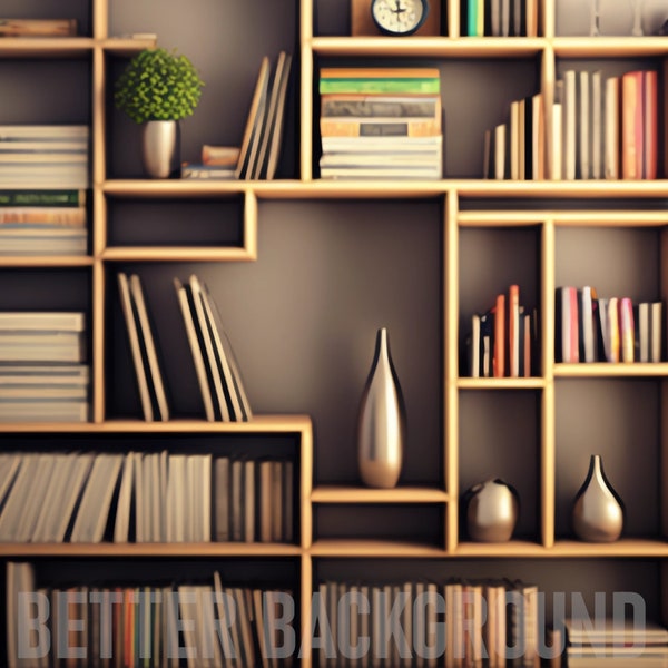 Cozy Shelves Background | Zoom Virtual Background