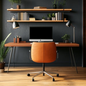 Modern Home Office Background | Realistic Zoom Background | Professional Virtual Background for Zoom/Microsoft Teams/Skype/Google Meet