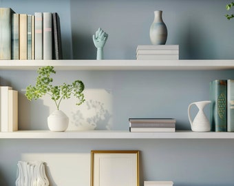 Modern Shelving Virtual Background: Office, Home (Digital Download)