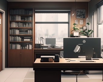 Professional Office Virtual Background for Zoom (Digital Download)