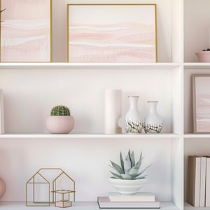 Minimalist Pink Shelves Background | Wall Shelving Background | Professional Virtual Background for Zoom/Microsoft Teams/Skype/Google Meet