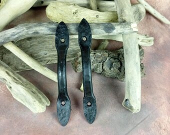 Door Drawer Handle, Iron, Cottage, Rustic, Vintage, Traditional, Antique, Black