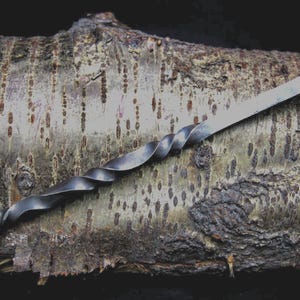 Warlocks Straight Stave Wand, Hand forged in Solid Steel
