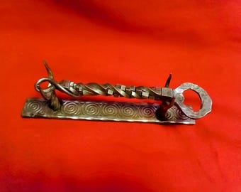 Hand Forged Steel Rubik's Twist Bottle Opener: Bar & BBQ