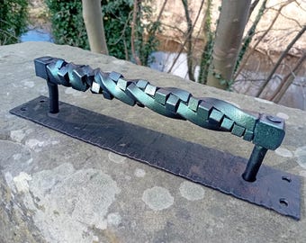 Cyberpunk Digital Twist Solid Steel  Door Handles