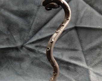 Kraken Tentacle Solid Steel Candle Holder, Hand Forged by our Blacksmith