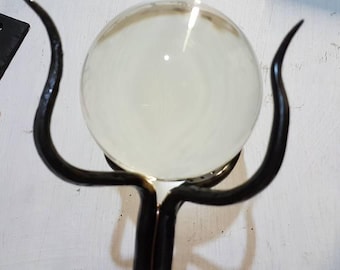 Hand Forged Lovecraft Crystal Ball Stand: Cthulhu Scrying Altar