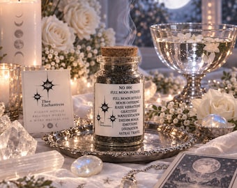 Full Moon Incense | Lunar Ritual Incense | Moon Magic Manifestation | Hoodoo Wiccan Pagan Spell Incense | Intention Setting | UK