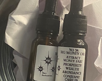 Big Money Oil | Hoodoo Money Drawing Oil | Wealth Ritual Anointing Oil | Fast Luck Abundance | Conjure Spell Oil | Witchcraft UK